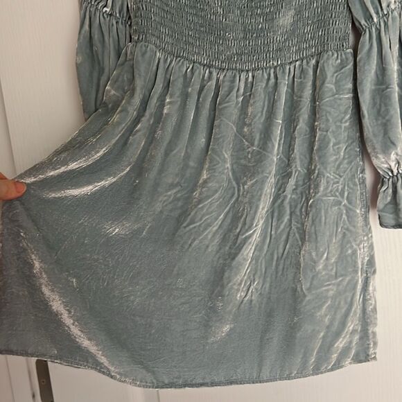 Celebrity Worn! Reformation Velvet Dress Albi Light Blue
smock Mini Size Small - Picture 6 of 16